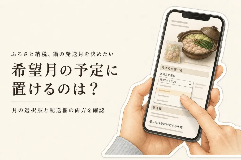 秋冬の鍋返礼品、発送月を選べるのはどれ？定期便との違いを4品で確認