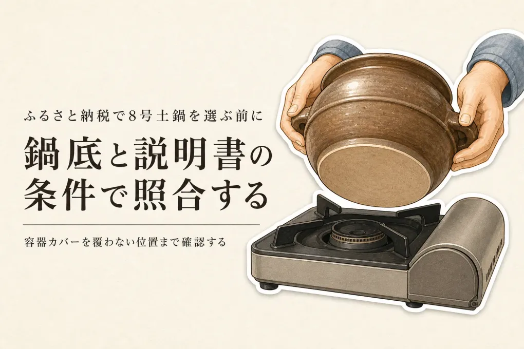 土鍋8号はカセットコンロで使える？鍋底の大きさを安全に判断する順番