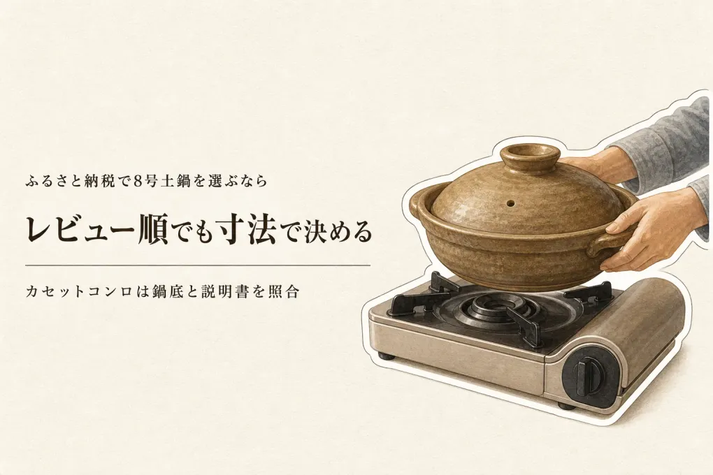 レビュー数が多い8号土鍋4品｜カセットコンロで使う前の寸法確認も